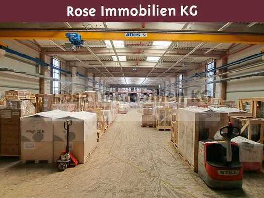 ROSE IMMOBILIEN KG: Helle Lagerflächen mit 2x Kranbahn 5,0 t. zu vermieten!