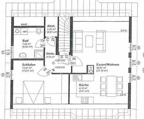 Charmante Dachgeschosswohnung mit Einbauküche in Waldbrunn