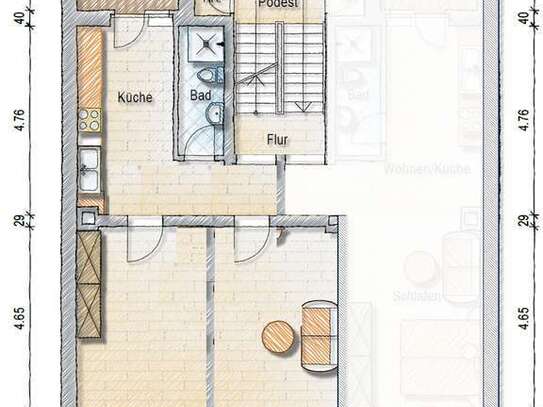 Sanierte 2-Zimmer Wohnung in Duisburg-Hochfeld