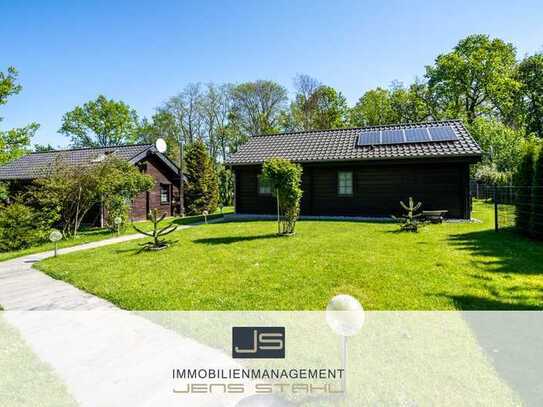 ++Stahl-Immobilien++ Verlockendes Ferienhaus aus Blockbohlen mit modernen Annehmlichkeiten