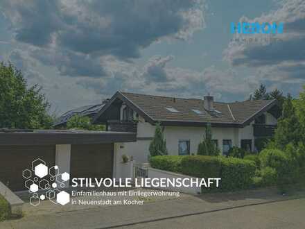 Stilvolle Liegenschaft - Einfamilienhaus mit großem Garten in Neuenstadt am Kocher
