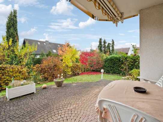 Gepflegte 3-Zimmer-Erdgeschosswohnung mit Gartenanteil in ruhiger Lage von Heidesheim