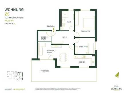 HOFVIERTL - Am Koanznfeld
Haus D Nr.25 - Erdgeschoss 3-Zimmer