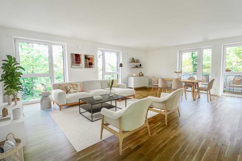 Ein Zuhause zum Ankommen – neuwertige, provisionsfreie ca. 127 m² Wohnung mit Balkon, Terrasse & Gar