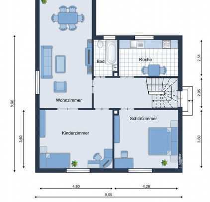 Freundliche und gepflegte 3,5-Zimmer-Wohnung mit Einbauküche in Obertshausen