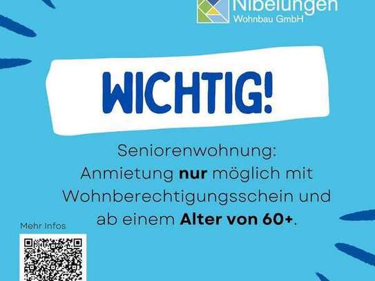 Ottenroder Str. 11, E 5 - Schöne 1,5-Zimmer Seniorenwohnung! Anmietung mit Wohnberechtigungsschein