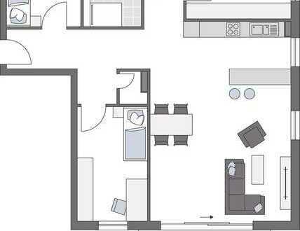 Jede Menge Platz & Freiheit: Große 4-Zimmer-Wohnung mit Terrasse und Garten