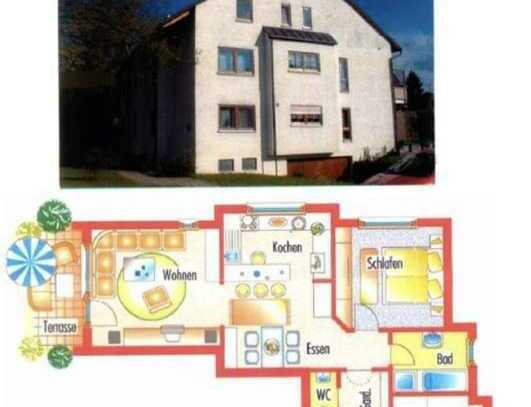 Geschmackvolle 3,5-Raum-Hochparterre-Wohnung mit Terrasse und EBK in Kirchheim