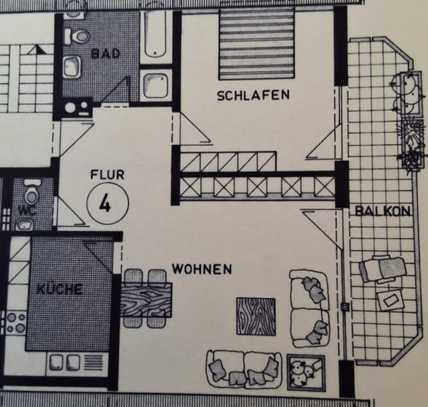 Tolle 1-Zimmer-Wohnung in Meißenheim