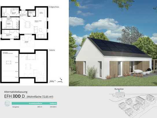 Alternativbebauung zum DHH3&4 - Bungalow eco D