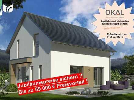 OKAL-Aktionshaus zzgl. JUBILÄUMSRABATT - Malervorbereitet inkl. Grundstück
