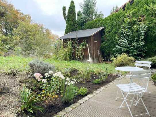 hübsche 3-Zimmer-Wohnung mit Terrasse zu Garten und See in Assenhausen