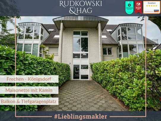 Lichtdurchflutete Maisonette || Bangkirai-Balkon || Kamin & Tiefgarage