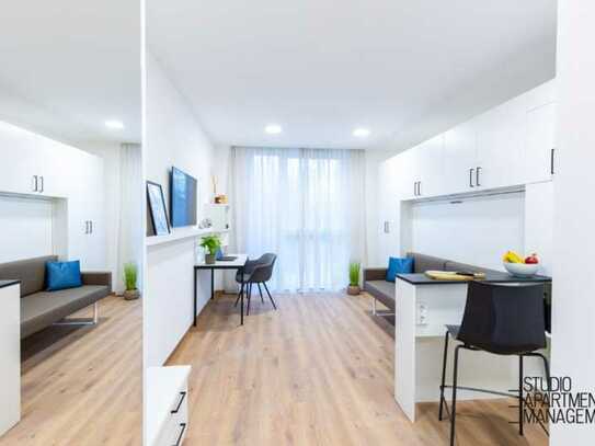 ERSTBEZUG - DONAU SIDE STUDIO APARTMENTS: Modernes Studio Apartment mit Fitnessstudio & Co-Working