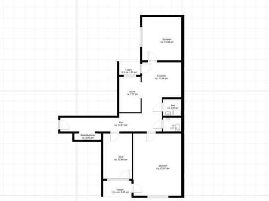 Erstbezug nach Grundsanierung - moderne 3,5-Zimmer-Wohnung mit Balkon in München Schwabing