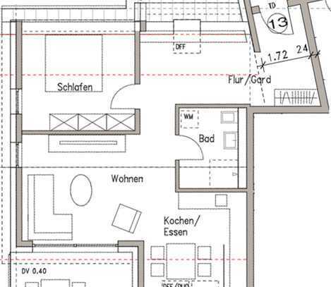 Lichtdurchflutete 2 Zimmerwohnung im Ortskern