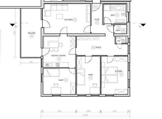 Ihr neues Zuhause: Hochwertige Eigentumswohnung in guter Lage von Langenbrettach (1-2-OGL)