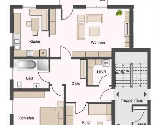 Zum 01.12.2024 - Mit eigenem Garten! 3 Zimmer, Fußbodenheizung und Stellplatz!