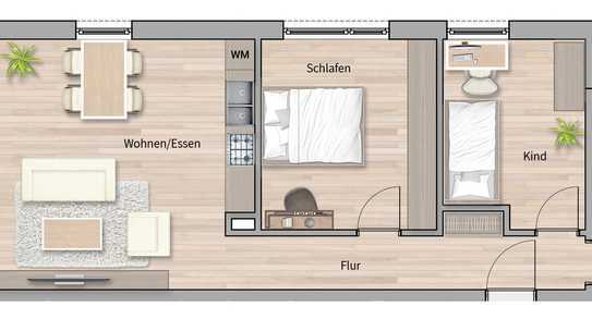 3 Zimmerwohnung im 1. OG in guter Lage