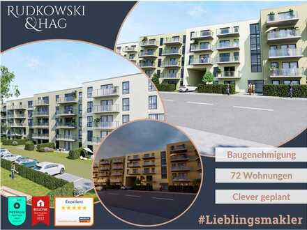 K-Müngersdorf ¦ Baugrundstück ¦ 3.176 Wfl. ¦ Baugenehmigung ¦ 72 Wohnungen