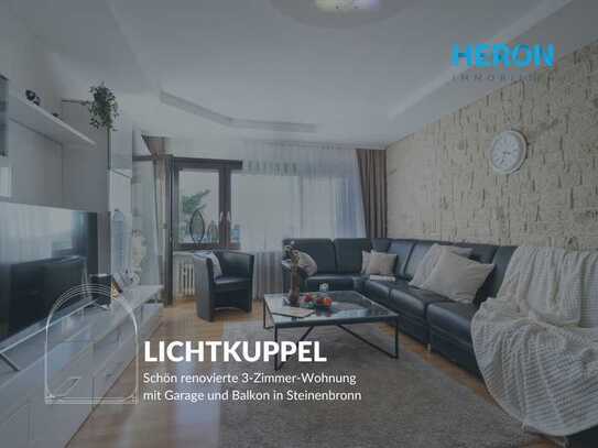 LICHTKUPPEL - Schön renovierte 3-Zimmer-Wohnung mit Garage und Balkon in Steinenbronn