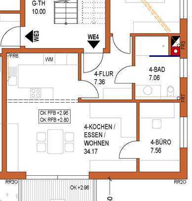 Neubau/Erstbezug: schöne 3-Zimmer-Wohnung (Energieeffizienz Stufe 40/55)