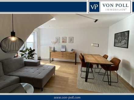 Modernes Wohnen auf zwei Etagen mit Balkon und Garage