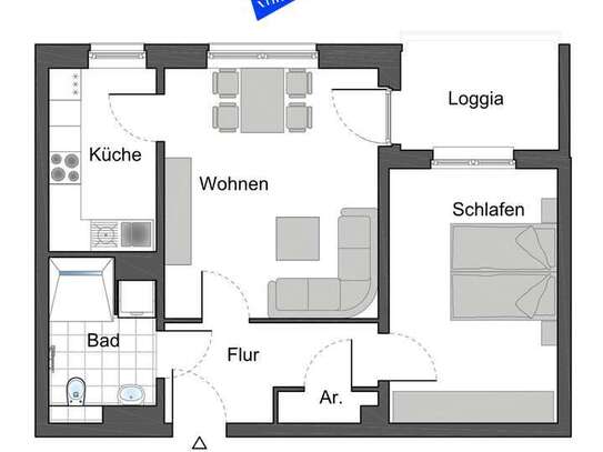 Moderne 2-Zimmer-Wohnung mit Komfort und Stil – Besichtigung Sonntag , 24.11.24 - 10:00 - 14:00 Uhr