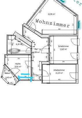 Schöne 3-Zimmer-Wohnung mit Balkon und EBK