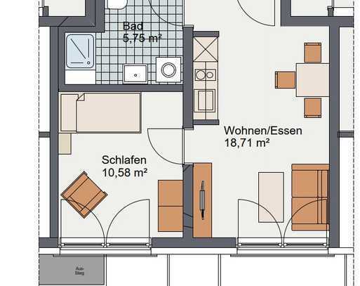 2-Zimmerwohnung mit Fernsicht