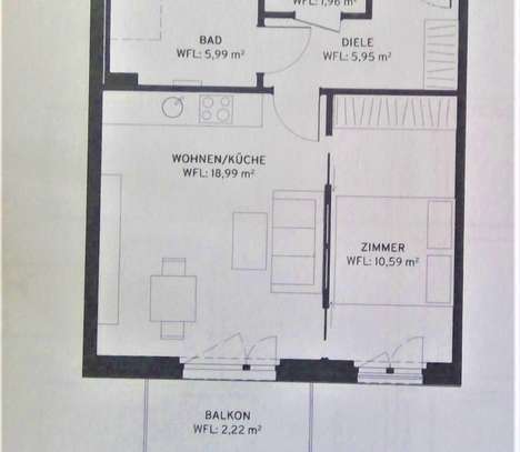 Modernes, möbliertes 2-Zimmerapp. inkl. Tiefgaragenplatz