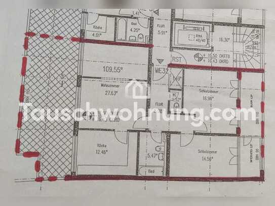 Tauschwohnung: Groß gegen Klein, Zentrum, oben, Austritt