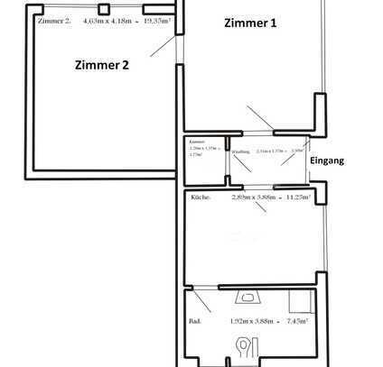 Schöne, geräumige zwei Zimmer Wohnung in Neunkirchen (2ZKB)