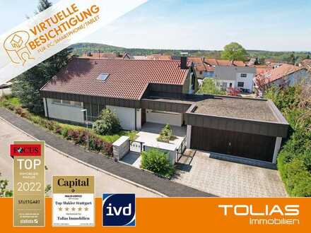 Raus ins Grüne! Einfamilienhaus mit Schwimmbad, Sauna, Garten, Doppelgarage und Gewölbekeller