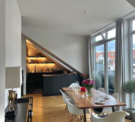 Moderne DG-Wohnung 5. OG, Aufzug, Balkon+Terrasse