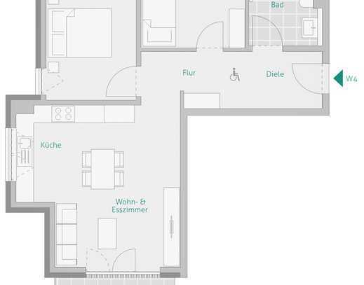 Alzental: 3-Zi-Wohnung in Bestlage + großer Süd-Balkon