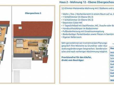 Großzügig Wohnen: Entdecken Sie 92 m² auf 2 Etagen mit 2 Balkone - 3,5-Zimmer-Maisonette-Wohnung!