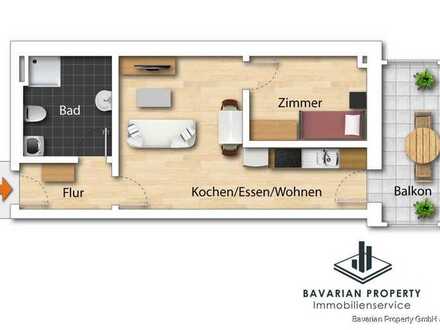 Neuwertige 2-Zimmer-Wohnung mit Balkon ab August 2023