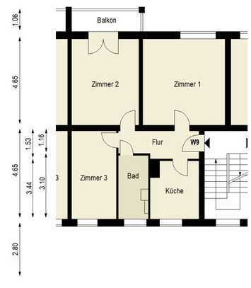 Freies schönes 3-Zimmer-Apartment in saniertem Altbau!