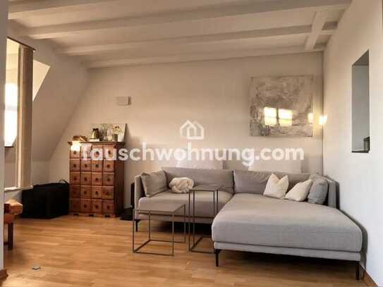 Tauschwohnung: Traumhafte AltbauMaisonette am Stadtwald m.3 Balkonenund Kamin