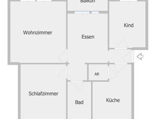 Tolle Familienwohnung im Erdgeschoss + Außenrollos, Balkon...