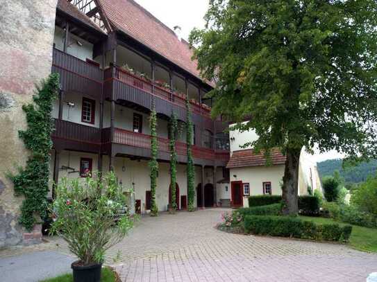 Gepflegte Schloss-Wohnung mit drei Zimmern sowie Balkon und EBK in Haiterbach