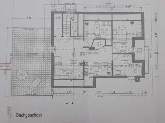 Neuwertige 3-Zimmer-Wohnung mit Dachterrasse und Balkon, inkl. Einbauküche in Armstorf/St. Wolfgang