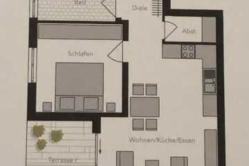 Schöne 2,5-Zimmer-Wohnung mit Balkon und Einbauküche in Satteldorf