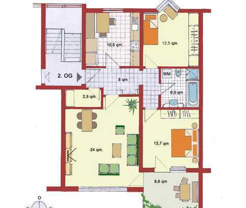 Geräumige, preiswerte 3-Zimmer-Wohnung in Rheinfelden (Baden)