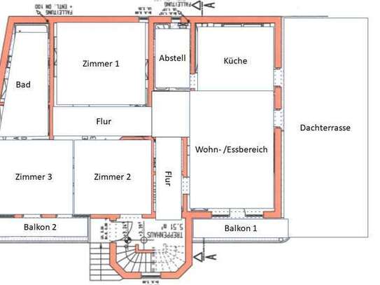 Hochwertige helle 4,5-Zimmer-Wohnung mit großzügiger Dachterrasse & 2 Balkonen in Armsheim