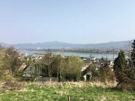 Grundstück mit exklusivem Rheinblick zur Bebauung mit genehmigtem Einfamilienhaus