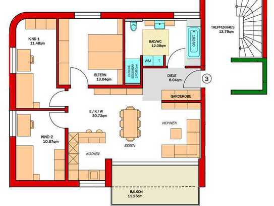 MODERN I HOCHWERTIG I ZENTRAL * 4-Zi. WHG * 90QM mit BALKON, EBK, Keller, Aufzug uvm.