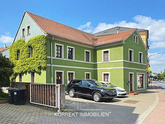 Profitables vollvermietetes Wohn- und Geschäftshaus in 1A-Lage von Coswig steht zum Verkauf.
