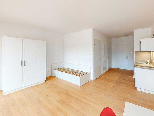 Erstbezug! Teilmöbliertes 1-Zimmer-Apartment mit Einbauküche und Terrasse